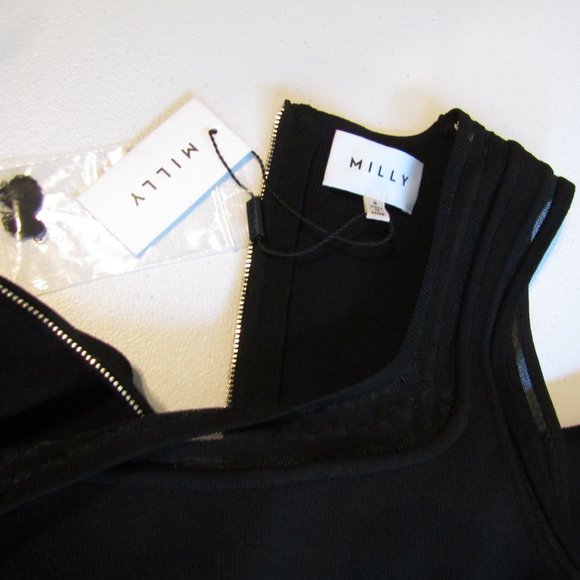 Milly Transparent Stripe Dress Size Petite - Picture 6 of 13